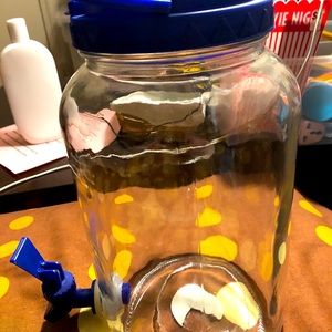 10.5" Glass Juice Coke Beverage Drink Dispenser